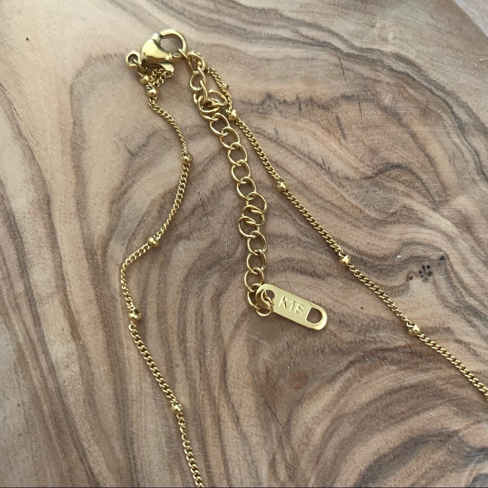 18K Gold Plated Pink Mushroom Necklace - Picture 3 of 4